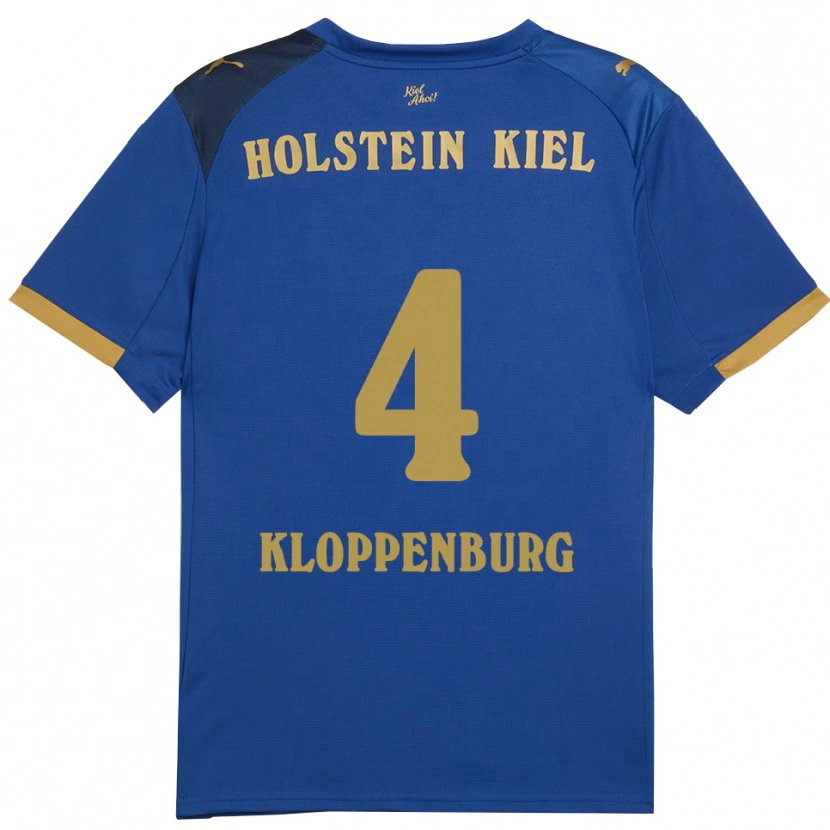 Danxen Mulher Camisola Len Kloppenburg #4 Azul Dourado Principal 2025/26 Camisa Brasil