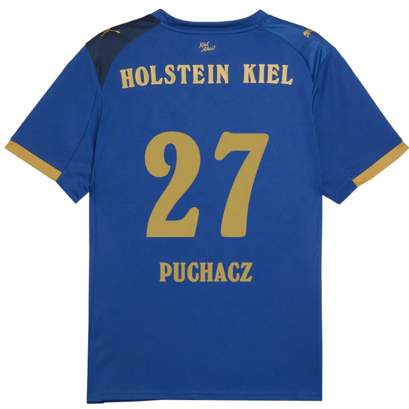 Danxen Mulher Camisola Tymoteusz Puchacz #27 Azul Dourado Principal 2025/26 Camisa Brasil