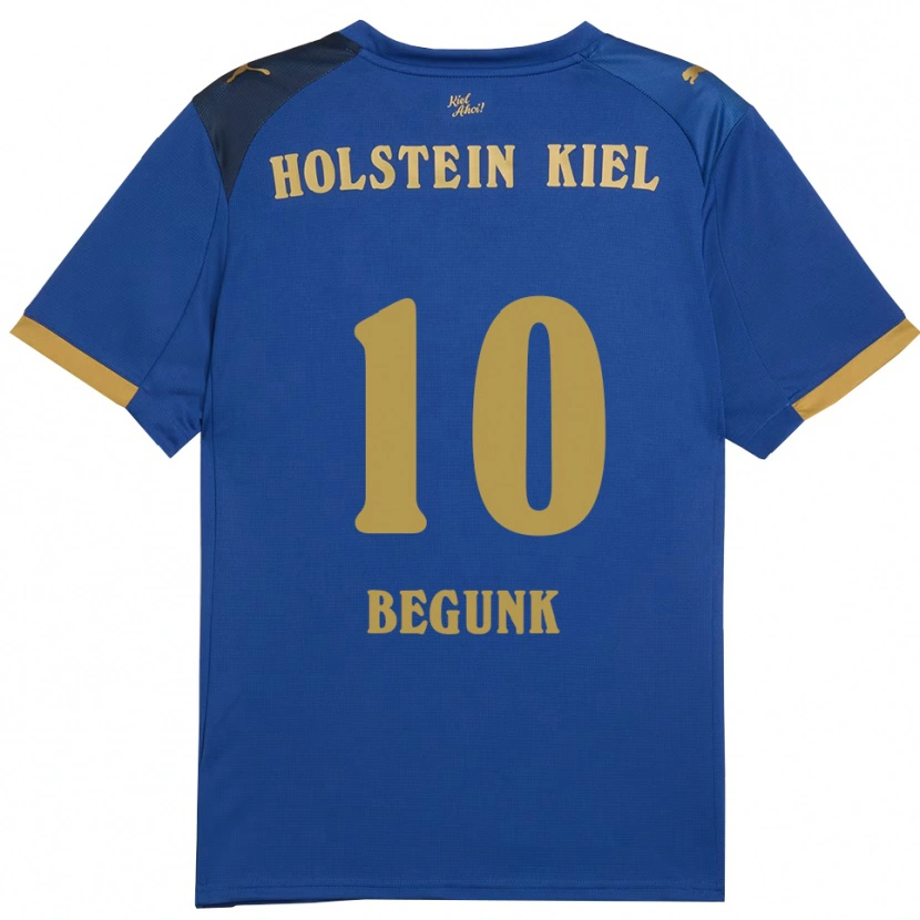 Danxen Mulher Camisola Sarah Begunk #10 Azul Dourado Principal 2025/26 Camisa Brasil