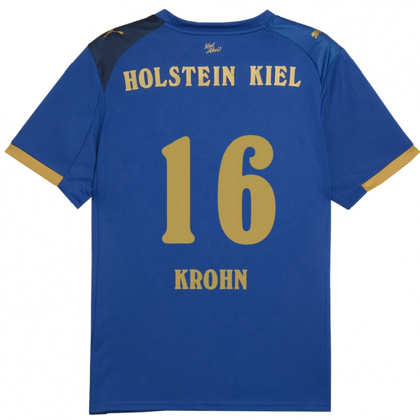 Danxen Mulher Camisola Sandra Krohn #16 Azul Dourado Principal 2025/26 Camisa Brasil