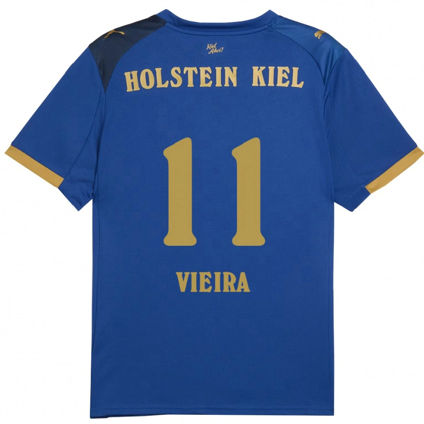 Danxen Mulher Camisola Leandro Vieira #11 Azul Dourado Principal 2025/26 Camisa Brasil