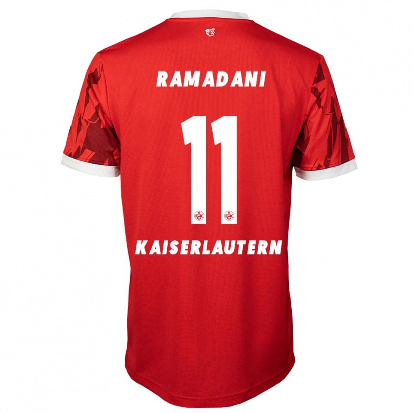 Danxen Mulher Camisola Kian Ramadani #11 Vermelho Branco Principal 2025/26 Camisa Brasil