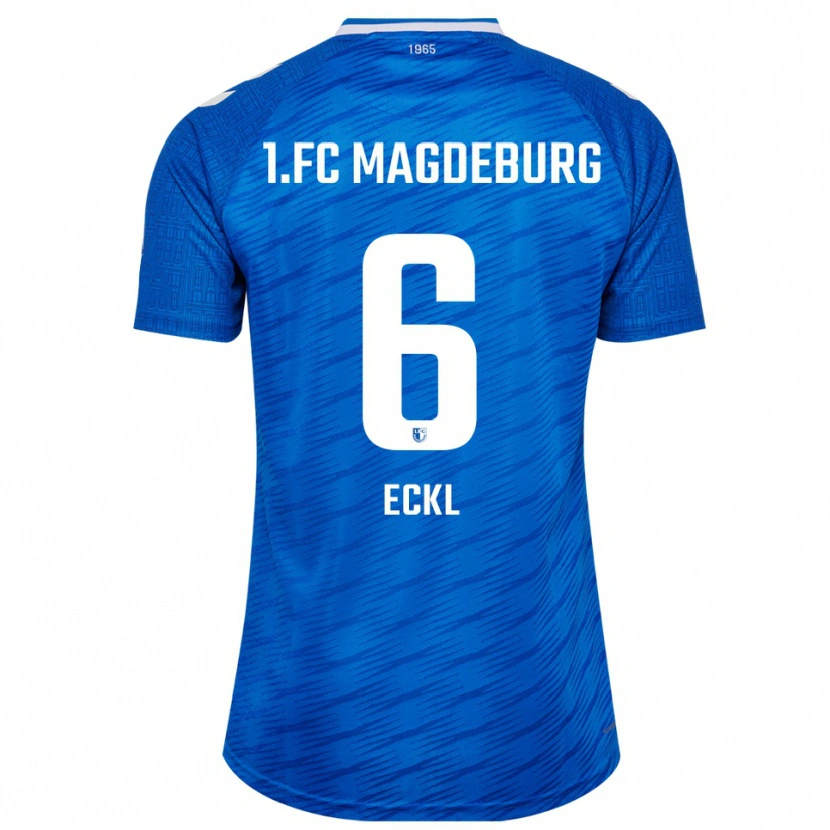 Danxen Mulher Camisola Hanna Eckl #6 Azul Branco Principal 2025/26 Camisa Brasil