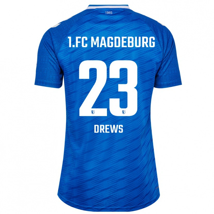 Danxen Mulher Camisola Adrian Drews #23 Azul Branco Principal 2025/26 Camisa Brasil