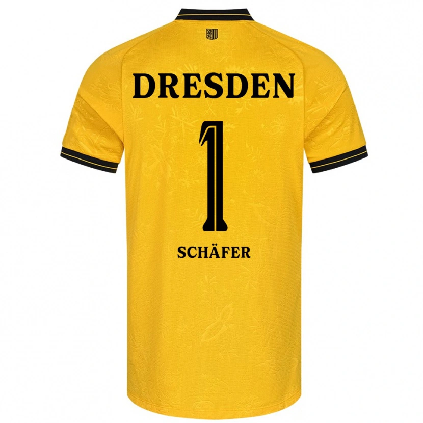 Danxen Mulher Camisola Moritz Schäfer #1 Amarelo Preto Principal 2025/26 Camisa Brasil