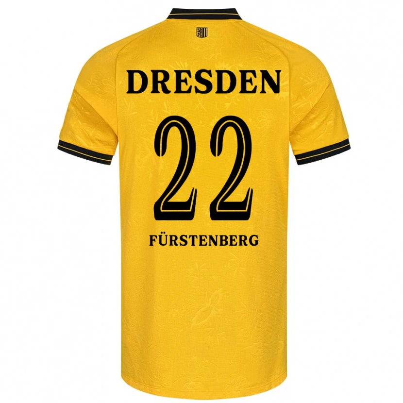 Danxen Mulher Camisola Mattis Fürstenberg #22 Amarelo Preto Principal 2025/26 Camisa Brasil