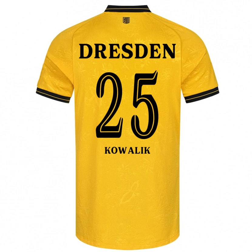 Danxen Mulher Camisola Ignacy Kowalik #25 Amarelo Preto Principal 2025/26 Camisa Brasil