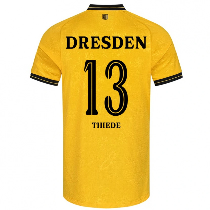 Danxen Mulher Camisola Tristan Thiede #13 Amarelo Preto Principal 2025/26 Camisa Brasil