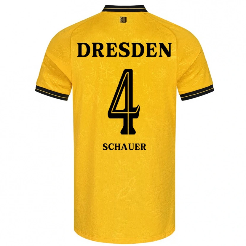 Danxen Mulher Camisola Maurice Schauer #4 Amarelo Preto Principal 2025/26 Camisa Brasil