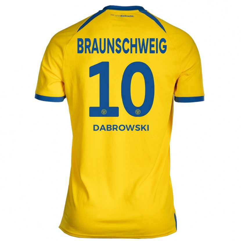 Danxen Mulher Camisola Sebastian Dabrowski #10 Amarelo Azul Principal 2025/26 Camisa Brasil