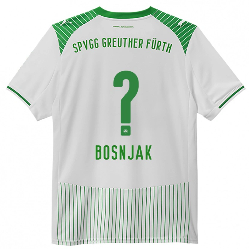 Danxen Mulher Camisola Petar Bosnjak #0 Branco Verde Principal 2025/26 Camisa Brasil