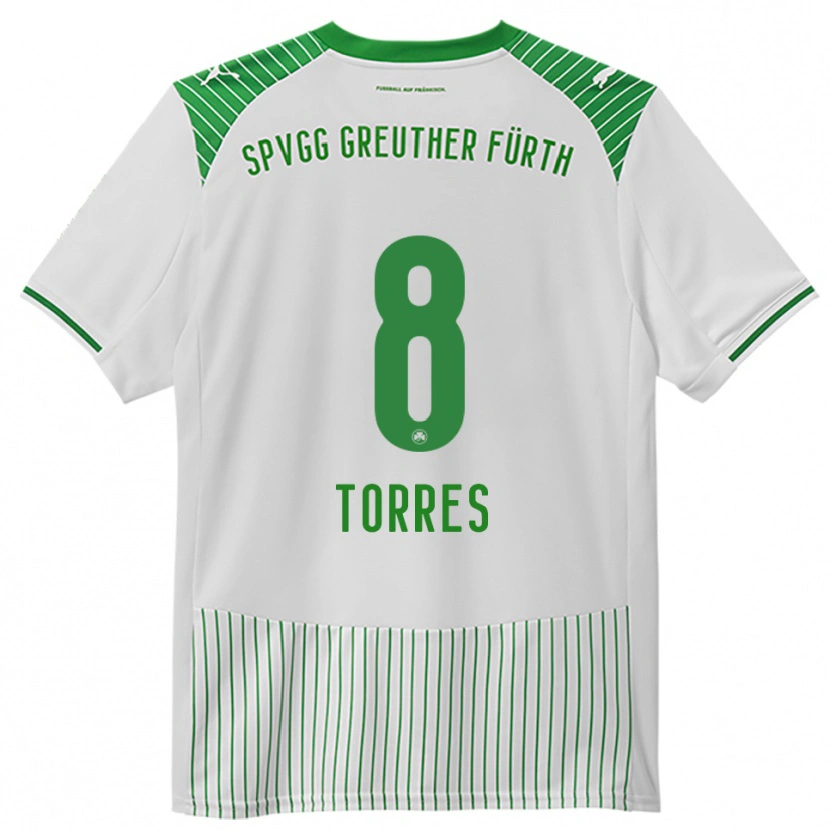 Danxen Mulher Camisola Lucas Torres #8 Branco Verde Principal 2025/26 Camisa Brasil