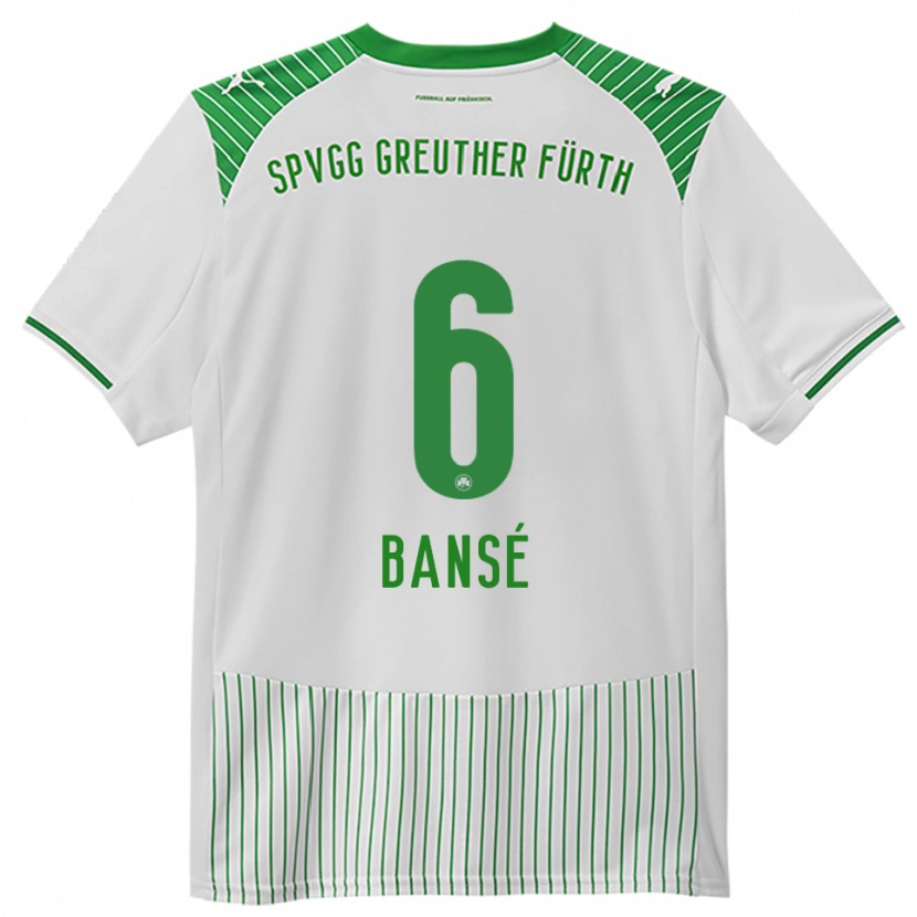 Danxen Mulher Camisola Sacha Bansé #6 Branco Verde Principal 2025/26 Camisa Brasil