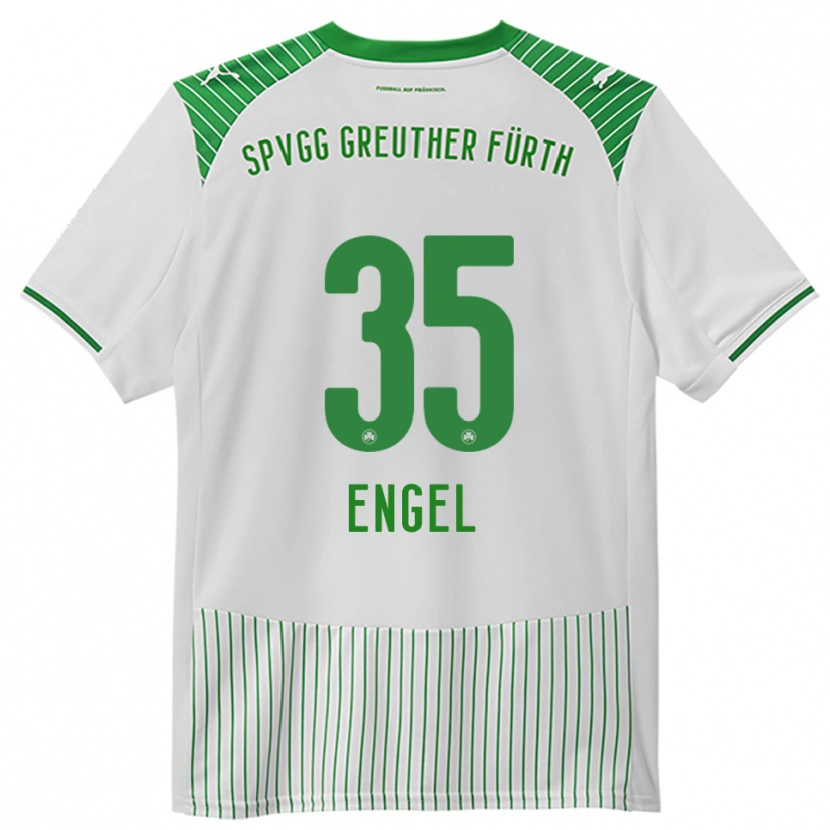 Danxen Mulher Camisola Jakob Engel #35 Branco Verde Principal 2025/26 Camisa Brasil