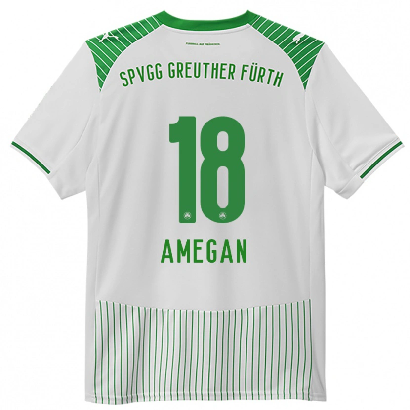 Danxen Mulher Camisola Dodji Amegan #18 Branco Verde Principal 2025/26 Camisa Brasil
