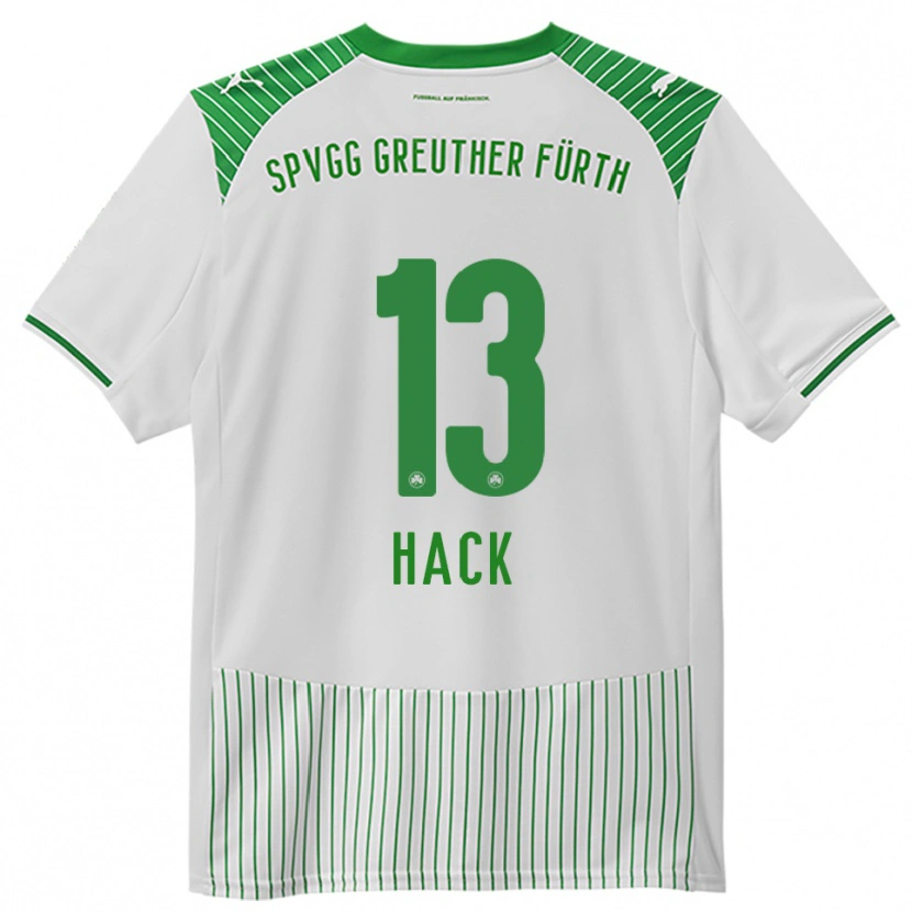 Danxen Mulher Camisola Philipp Hack #13 Branco Verde Principal 2025/26 Camisa Brasil