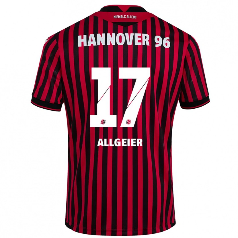 Danxen Mulher Camisola Bastian Allgeier #17 Vermelho Preto Principal 2025/26 Camisa Brasil