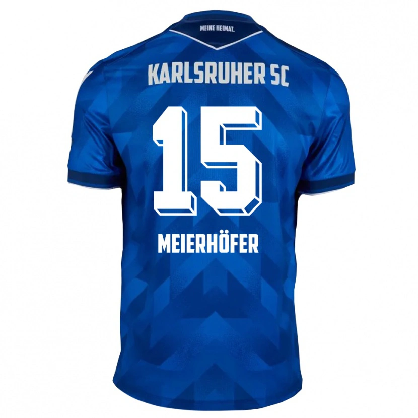 Danxen Mulher Camisola Luis Meierhöfer #15 Azul Branco Principal 2025/26 Camisa Brasil