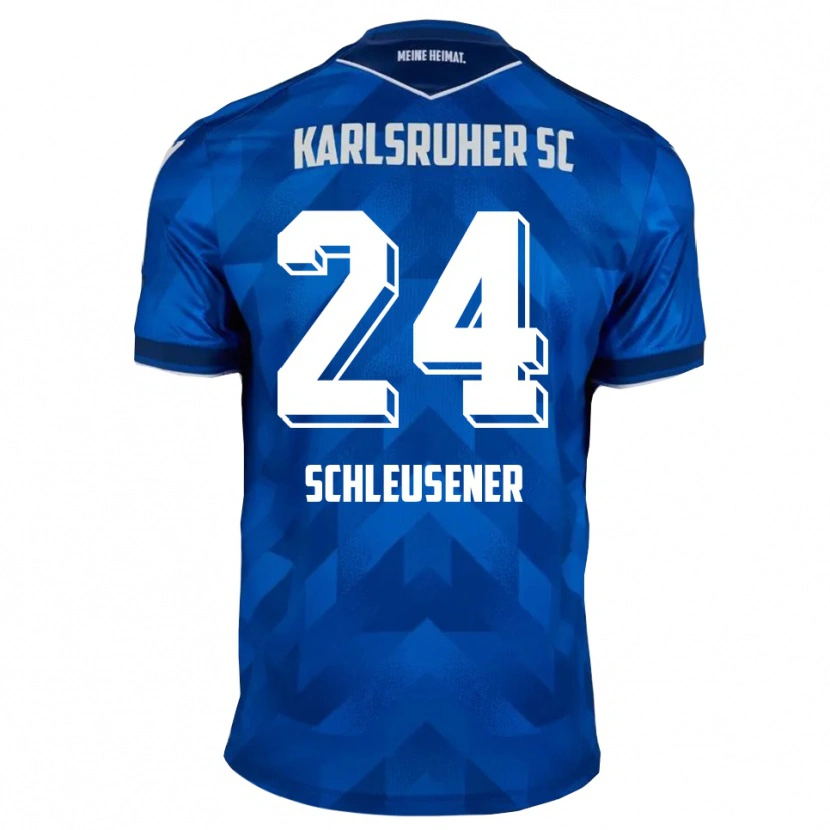 Danxen Mulher Camisola Fabian Schleusener #24 Azul Branco Principal 2025/26 Camisa Brasil