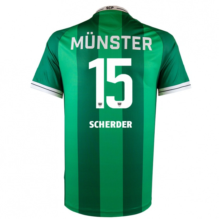 Danxen Mulher Camisola Simon Scherder #15 Verde Branco Principal 2025/26 Camisa Brasil