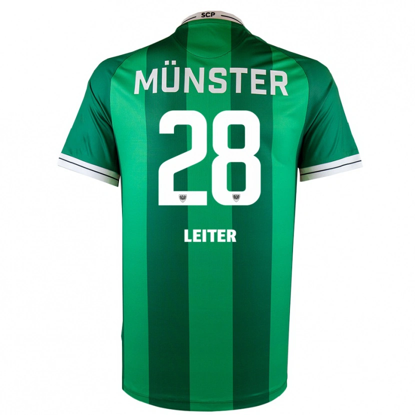 Danxen Mulher Camisola Ben Leiter #28 Verde Branco Principal 2025/26 Camisa Brasil