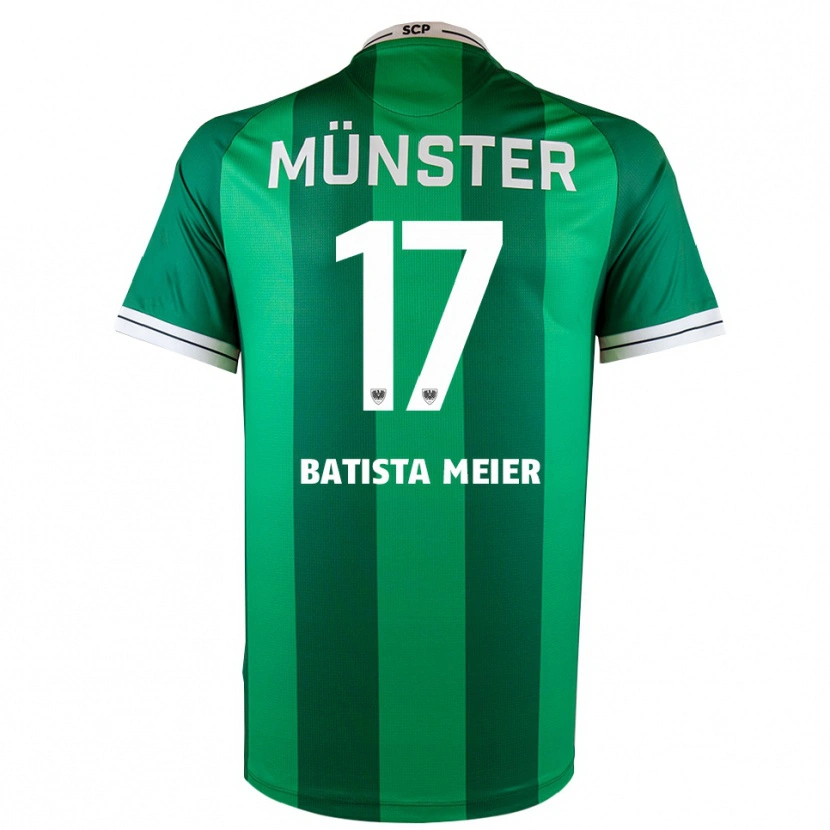 Danxen Mulher Camisola Oliver Batista Meier #17 Verde Branco Principal 2025/26 Camisa Brasil