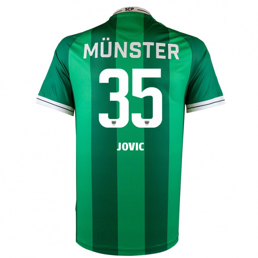 Danxen Mulher Camisola Jovan Jovic #35 Verde Branco Principal 2025/26 Camisa Brasil