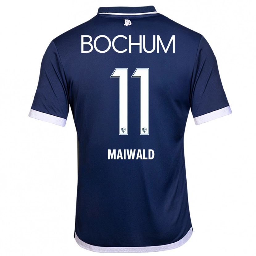 Danxen Mulher Camisola Anna Maiwald #11 Azul Marinho Branco Principal 2025/26 Camisa Brasil