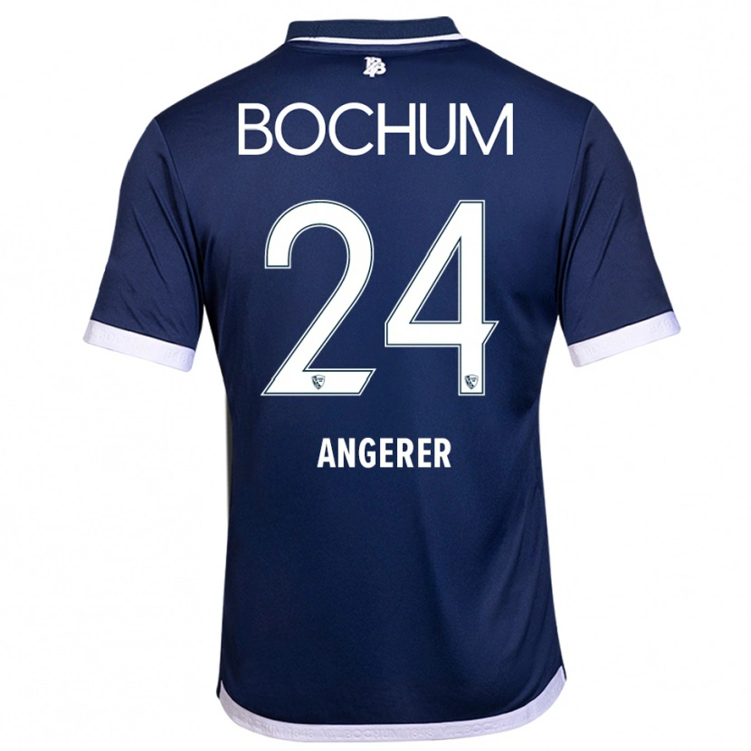 Danxen Mulher Camisola Alina Angerer #24 Azul Marinho Branco Principal 2025/26 Camisa Brasil