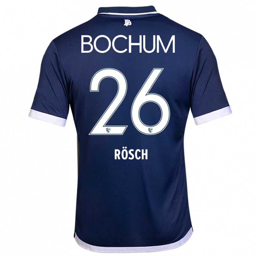 Danxen Mulher Camisola Romario Rösch #26 Azul Marinho Branco Principal 2025/26 Camisa Brasil