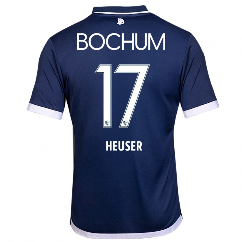 Danxen Mulher Camisola Ben Heuser #17 Azul Marinho Branco Principal 2025/26 Camisa Brasil
