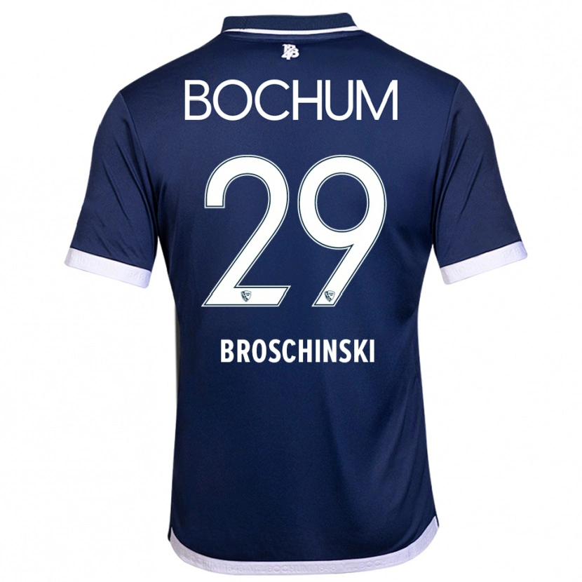 Danxen Mulher Camisola Moritz Broschinski #29 Azul Marinho Branco Principal 2025/26 Camisa Brasil