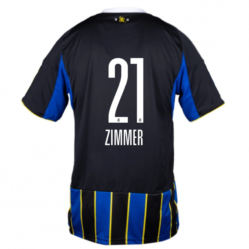 Danxen Mulher Camisola Marvin Zimmer #21 Azul Preto Amarelo Principal 2025/26 Camisa Brasil