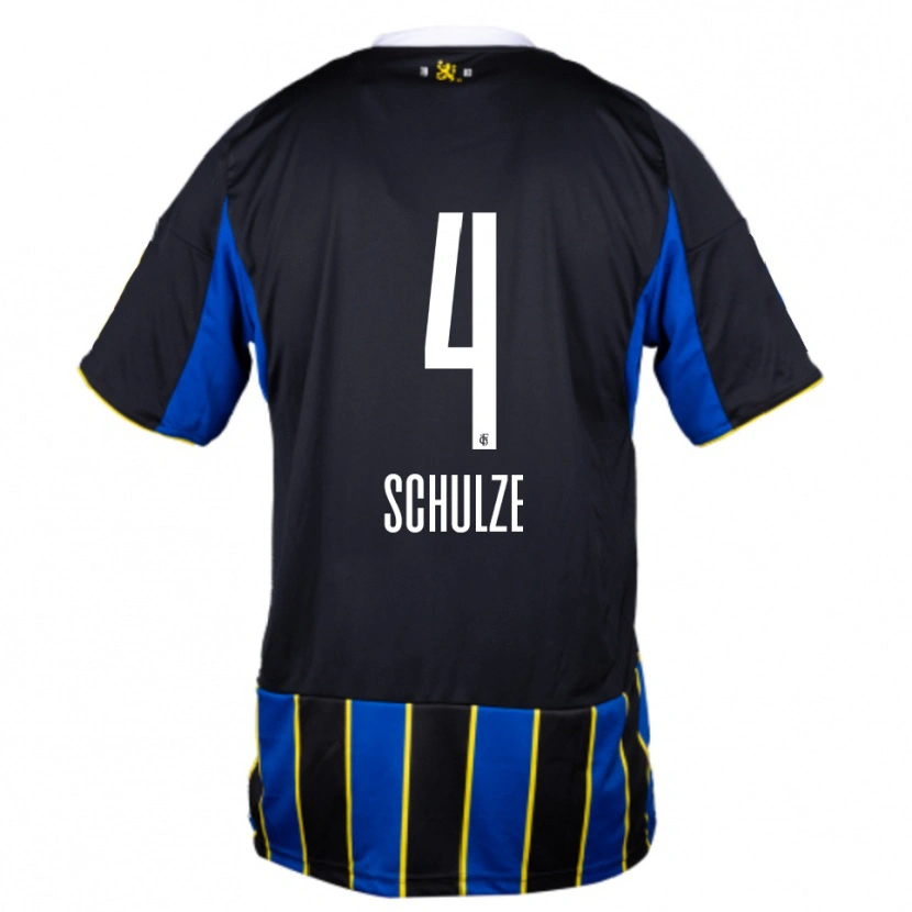 Danxen Mulher Camisola Mateo Schulze #4 Azul Preto Amarelo Principal 2025/26 Camisa Brasil