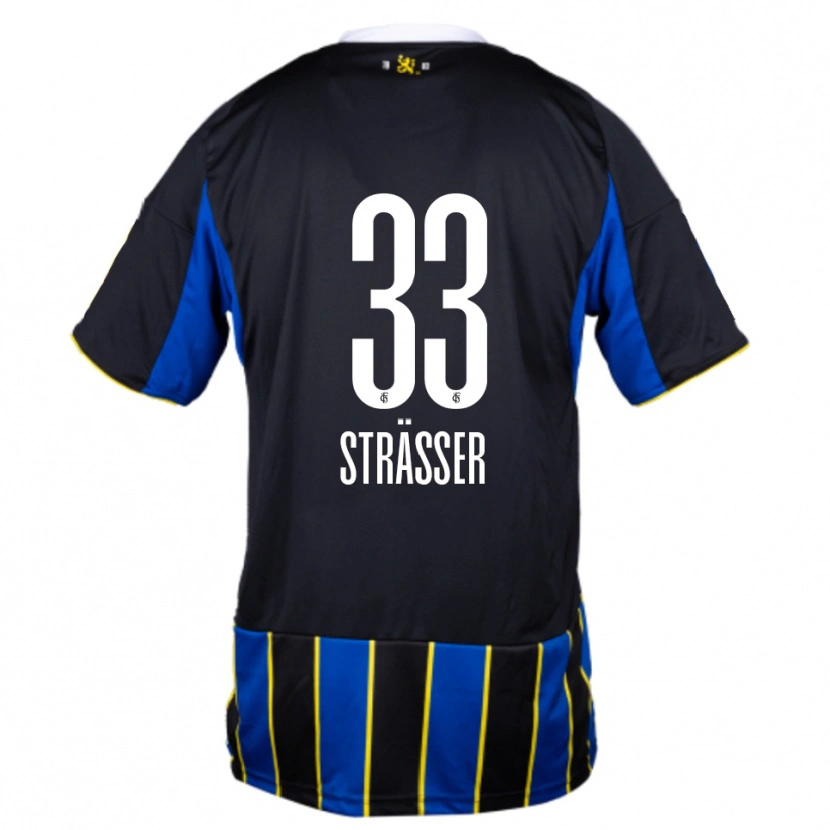 Danxen Mulher Camisola Jannick Strässer #33 Azul Preto Amarelo Principal 2025/26 Camisa Brasil