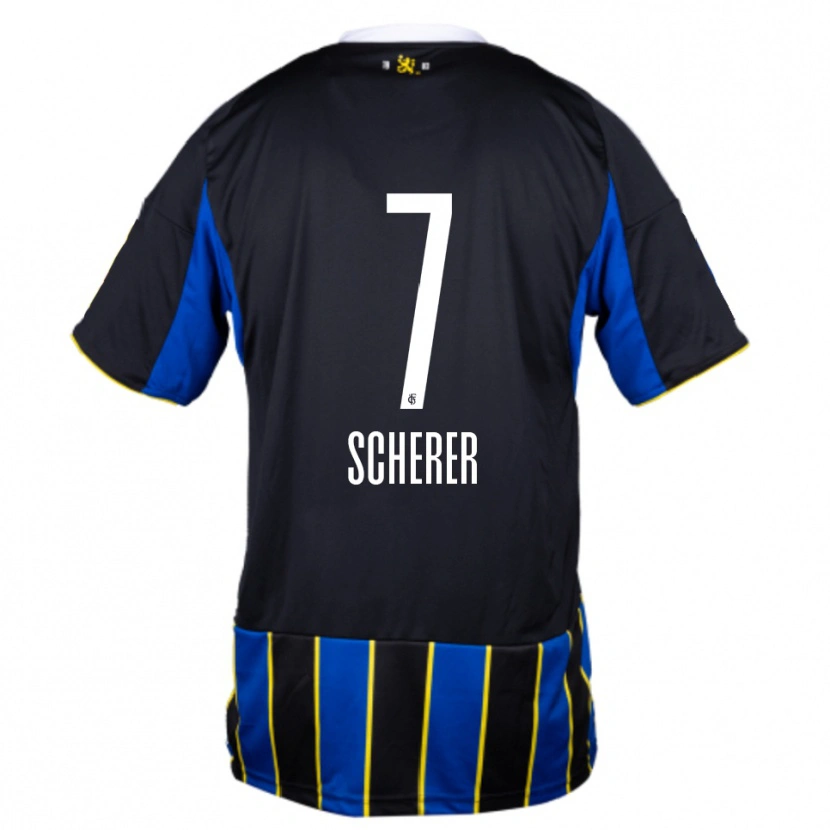 Danxen Mulher Camisola Tim Scherer #7 Azul Preto Amarelo Principal 2025/26 Camisa Brasil