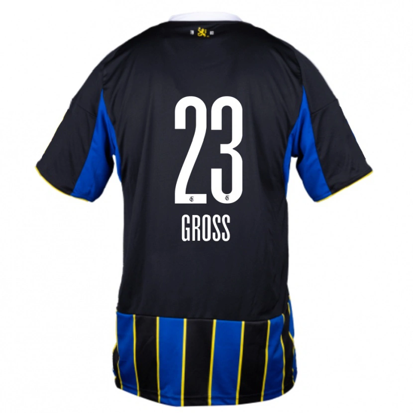 Danxen Mulher Camisola Elea Gross #23 Azul Preto Amarelo Principal 2025/26 Camisa Brasil