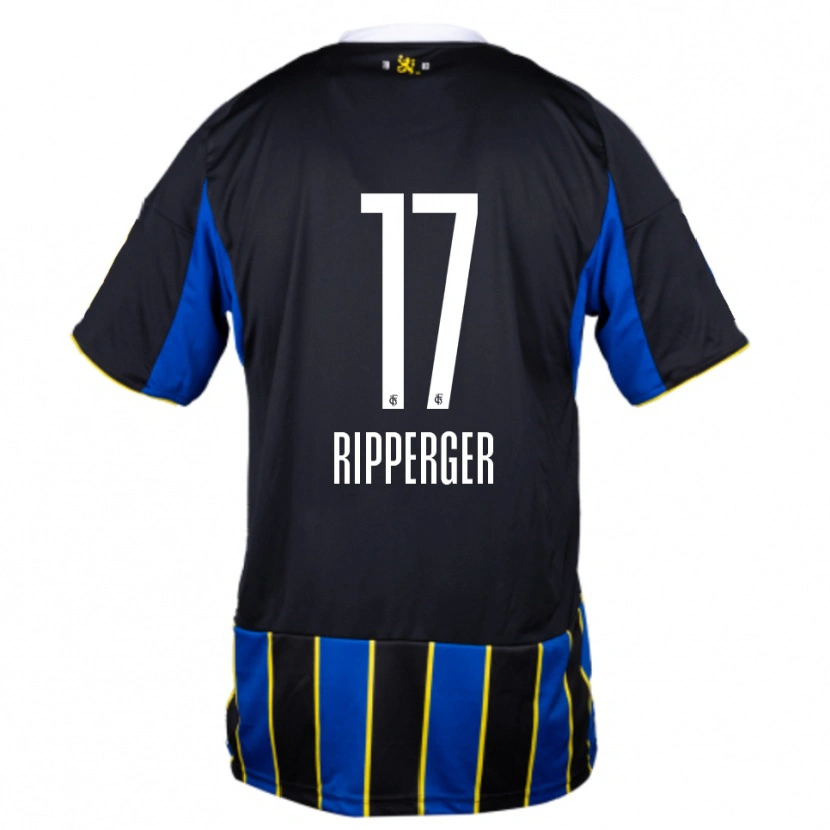 Danxen Mulher Camisola Lena Ripperger #17 Azul Preto Amarelo Principal 2025/26 Camisa Brasil