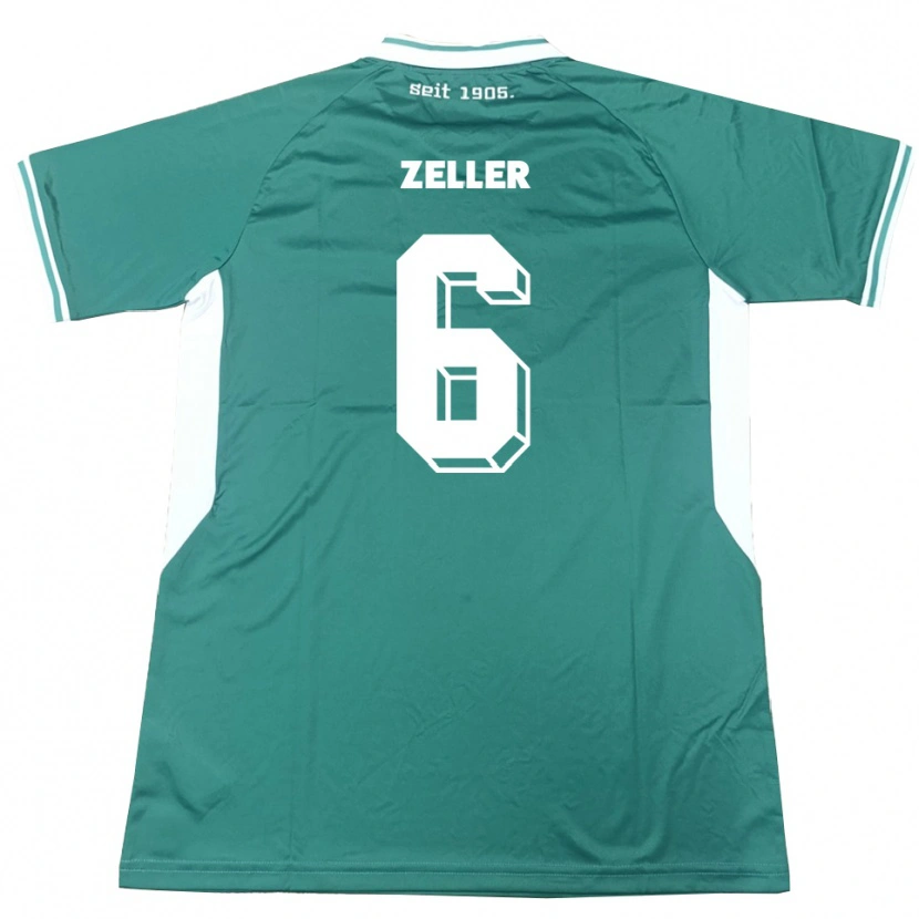 Danxen Mulher Camisola Lucas Zeller #6 Verde Branco Principal 2025/26 Camisa Brasil