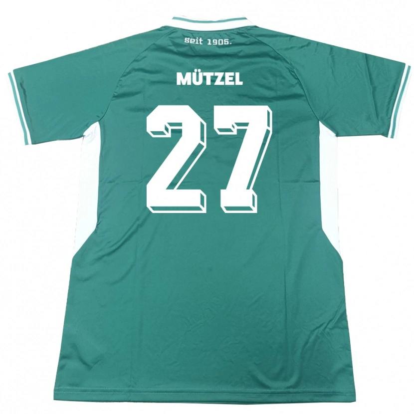 Danxen Mulher Camisola Nuno Mützel #27 Verde Branco Principal 2025/26 Camisa Brasil