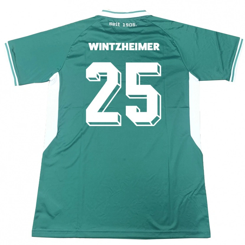 Danxen Mulher Camisola Manuel Wintzheimer #25 Verde Branco Principal 2025/26 Camisa Brasil