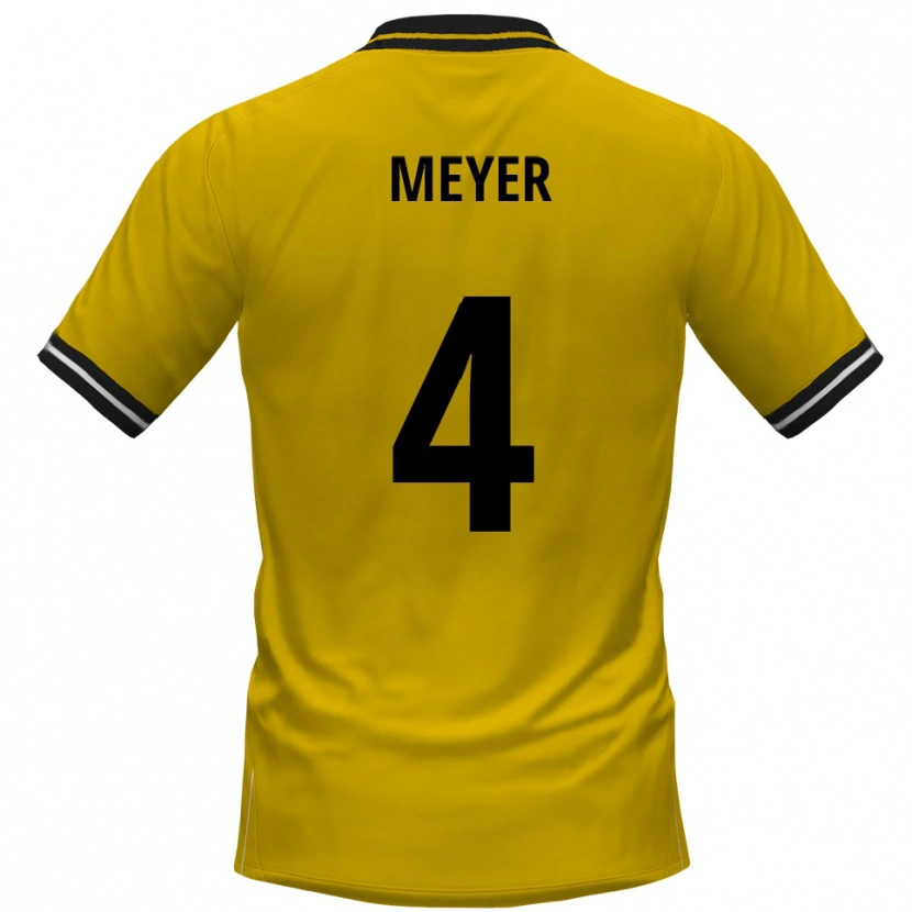 Danxen Mulher Camisola Felix Meyer #4 Amarelo Preto Principal 2025/26 Camisa Brasil
