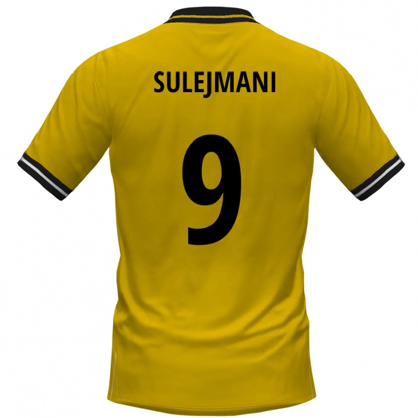 Danxen Mulher Camisola Valmir Sulejmani #9 Amarelo Preto Principal 2025/26 Camisa Brasil