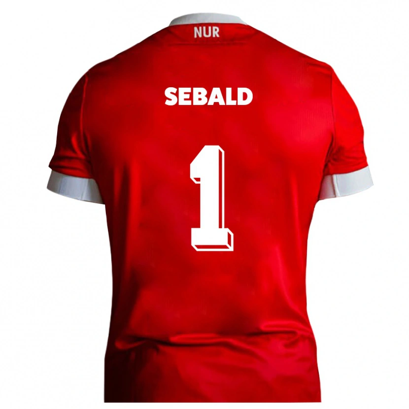 Danxen Mulher Camisola Alexander Sebald #1 Vermelho Branco Principal 2025/26 Camisa Brasil