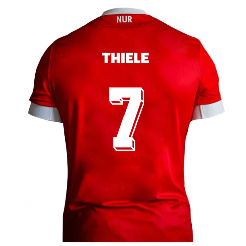 Danxen Mulher Camisola Timmy Thiele #7 Vermelho Branco Principal 2025/26 Camisa Brasil