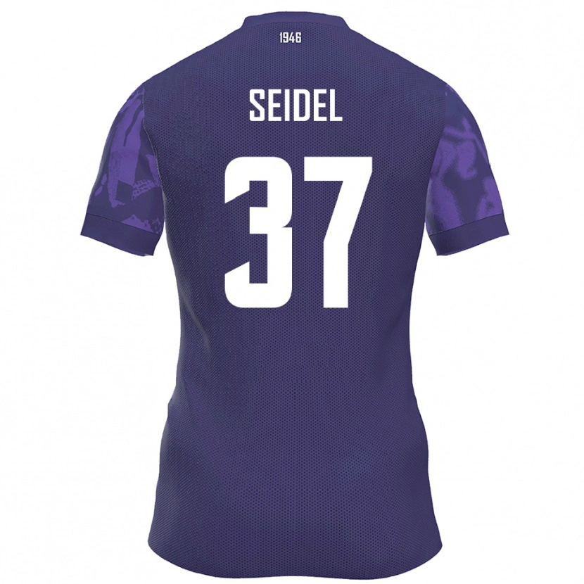 Danxen Mulher Camisola Paul Seidel #37 Roxo Branco Principal 2025/26 Camisa Brasil