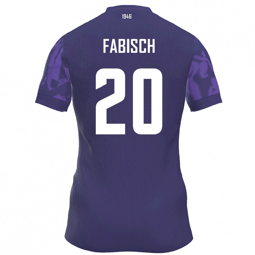 Danxen Mulher Camisola Jonah Fabisch #20 Roxo Branco Principal 2025/26 Camisa Brasil