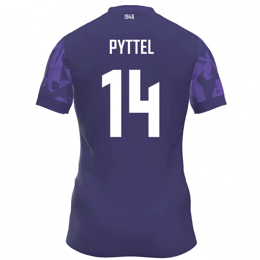 Danxen Mulher Camisola Henrik Pyttel #14 Roxo Branco Principal 2025/26 Camisa Brasil