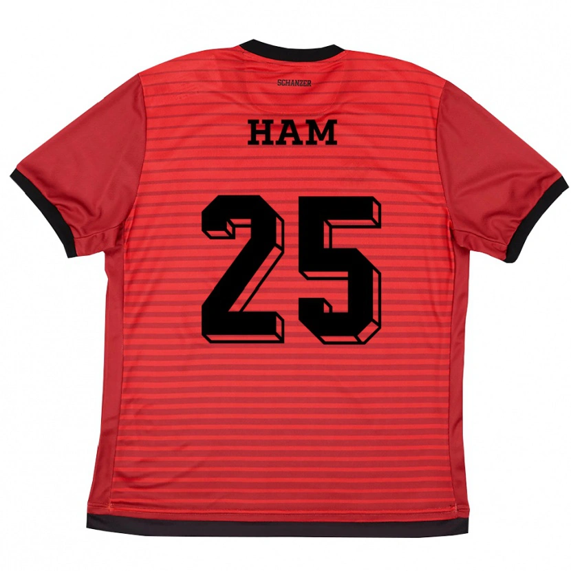 Danxen Mulher Camisola Micah Ham #25 Vermelho Preto Principal 2025/26 Camisa Brasil
