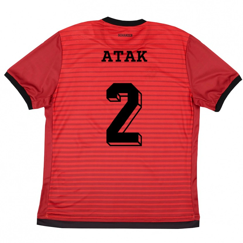 Danxen Mulher Camisola Muhammed Atak #2 Vermelho Preto Principal 2025/26 Camisa Brasil